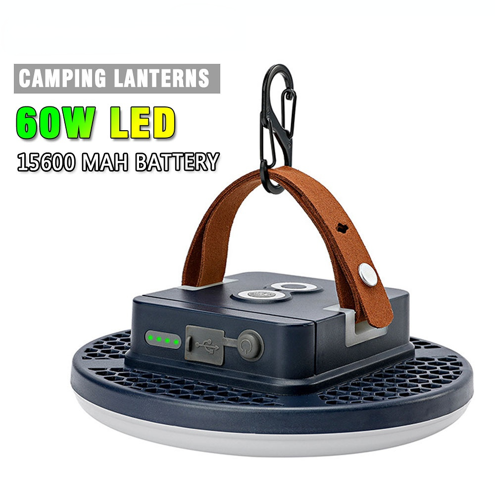 휴대용 초 롱 충전식 LED 자석 손전등 캠핑 낚시 빛 야외 조명 내장 15600mah 배터리